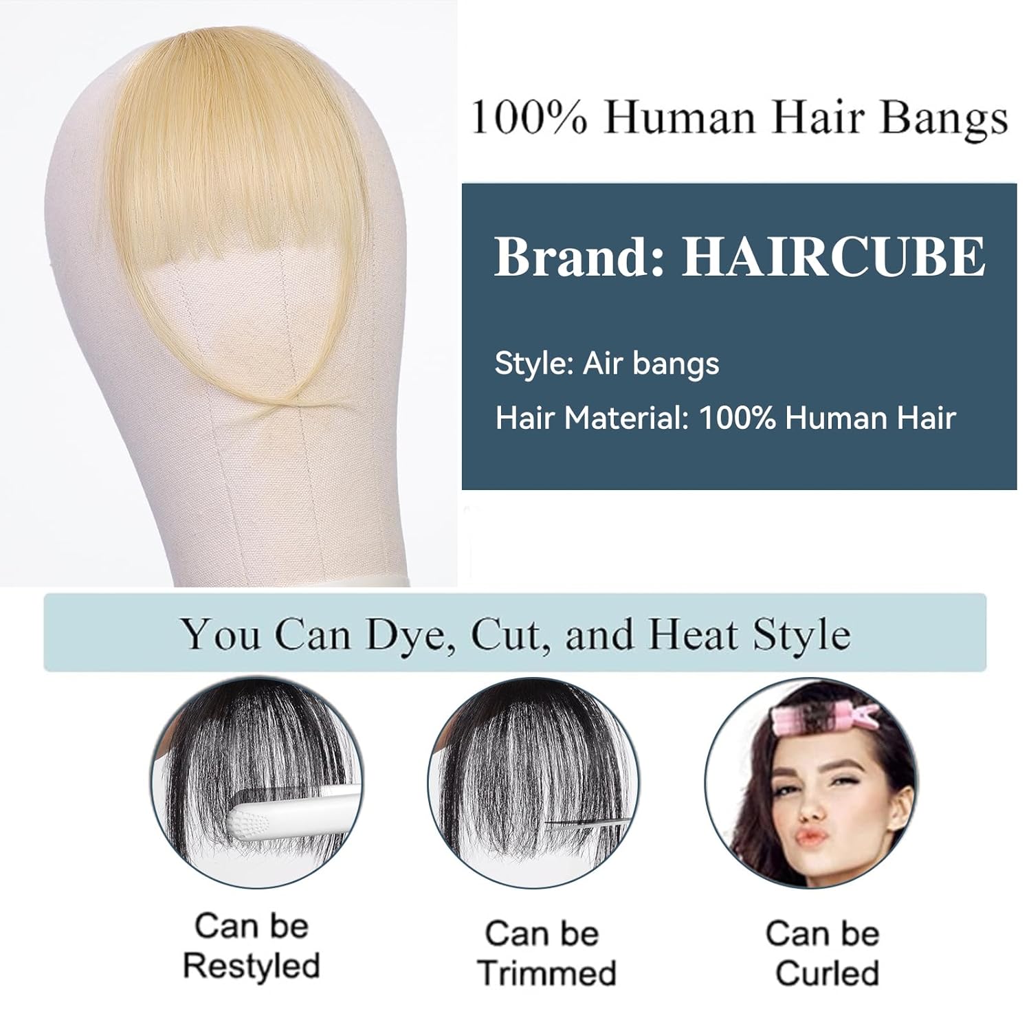 100% Human Hair Wispy Bangs Cl - Seamless Clip In Hair Extensions Human Hair ulasan dan harga