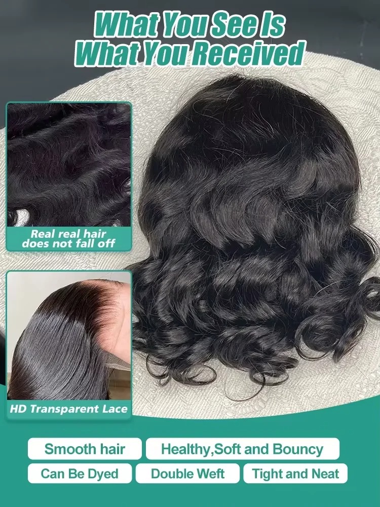 Body Wave Bob Wig Human Hair 1 - Glueless Wear And Go Human Hair Wig ulasan dan harga