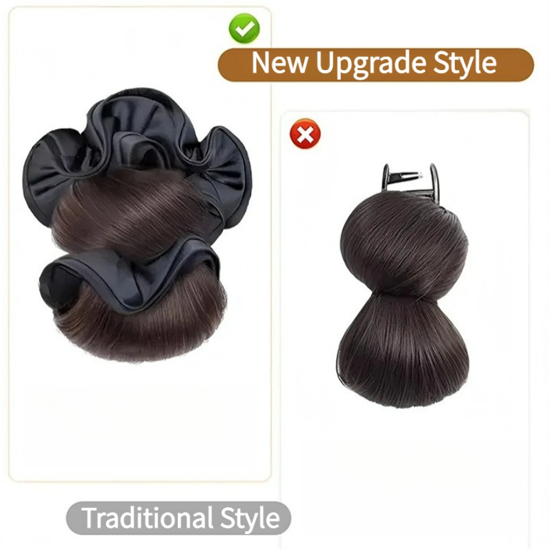 New Synthetic Satin Hair Tie C - Claw Clip Messy Bun Hair Piece ulasan dan harga